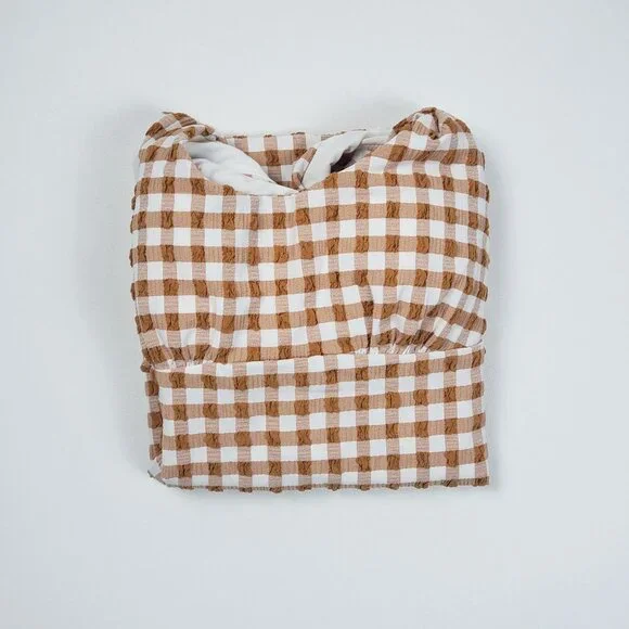 Andie Swim The Mandalay One Piece Women's Size XS Gingham Sparrow Seersucker NWT - Picture 15 of 16